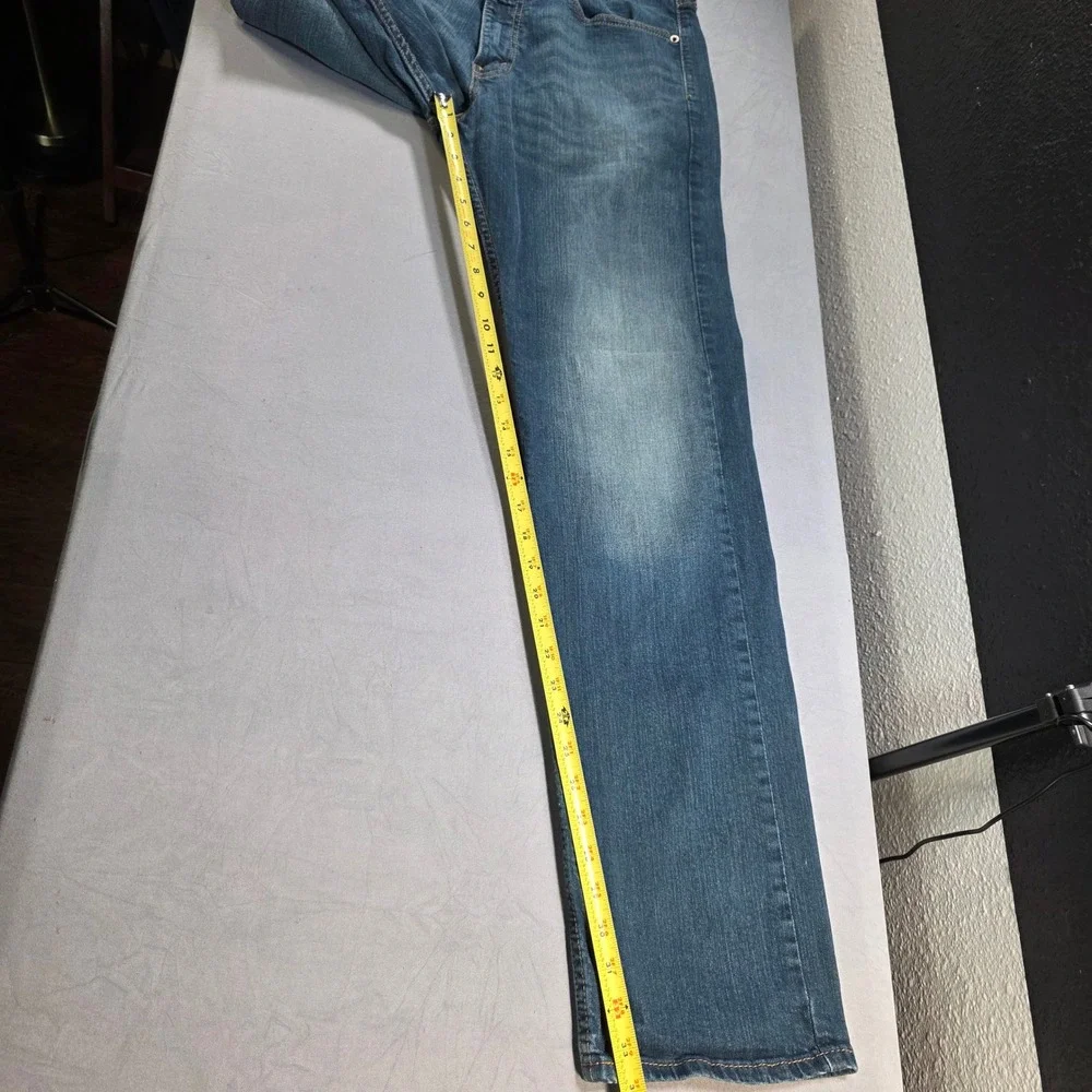 Levis 505 Regular Fit Mens Jeans 34x34 Medium Wash Blue Straight Leg Denim‎